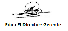 Managing director signature
